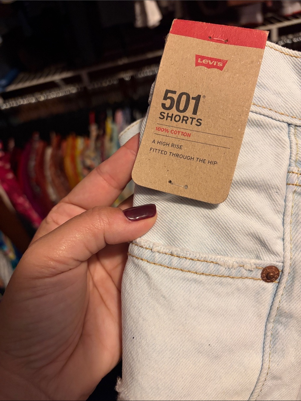 Levi's 501 High-Rise Jean Shorts in Light Blue